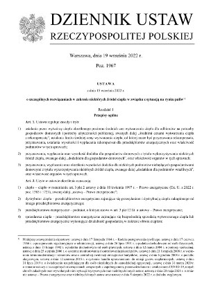 Ustawa_z_dnia_15_wrzesnia_2022 Polbest | Zarządzanie i Administrowanie nieruchomościami Warszawa - USTAWA z dnia 15 września 2022 r. o szczeg&oacute;lnych rozwiązaniach w zakresie niekt&oacute;rych źr&oacute;deł ciepła