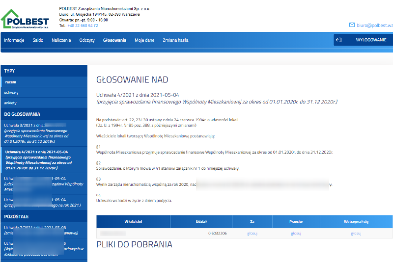 elektroniczna forma głosowania pod uchwałami Wsp&oacute;lnoty Mieszkaniowej