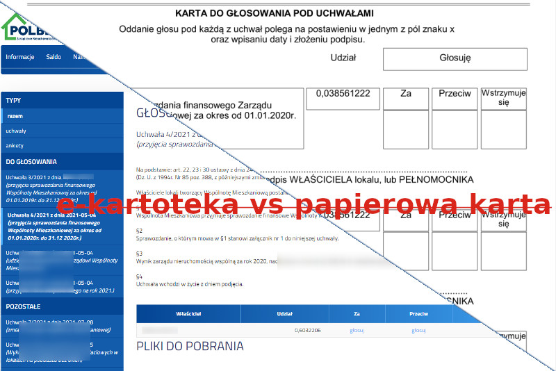 karta_vs_ekartoteka_glosowanie1 Polbest | Zarządzanie i Administrowanie nieruchomościami Warszawa - e-kartoteka i księgowość dla Wspólnot Mieszkaniowych