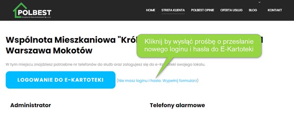zmiana loginu i hasła do e-kartoteki Polbest